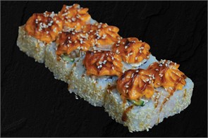 Ролл Острый краб с лососем 330 гр (8 шт) 00176
