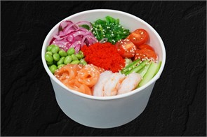 Поке с лососем и креветкой 00126